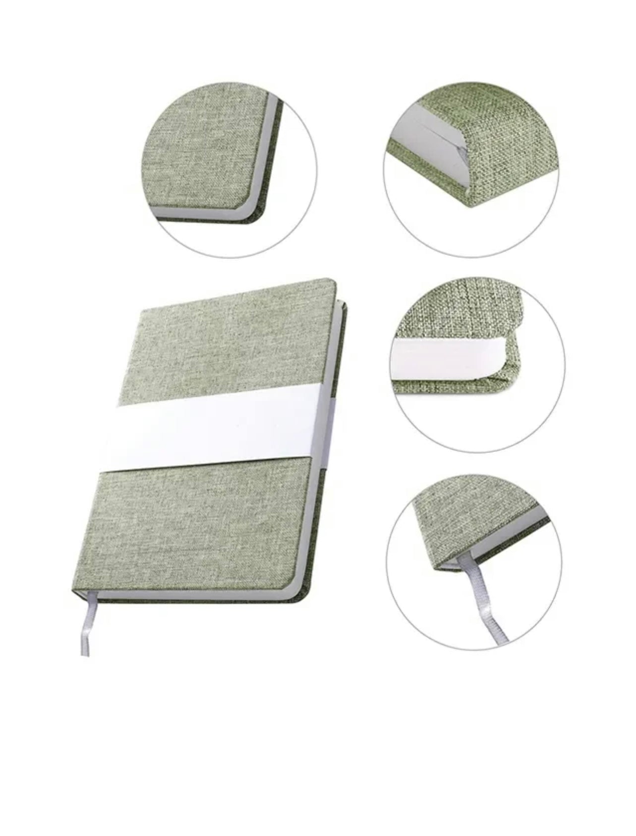 Design Personalized Green Linen Journal