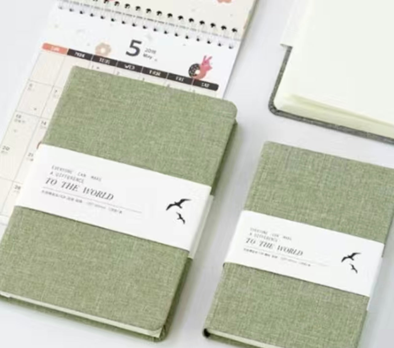 Zodiac Personalized Green Linen Journal